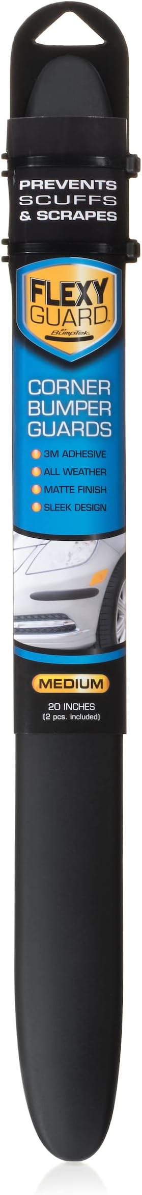 FlexyGuard by BumpTek - Corner Car Bumper Guards - Made in Europe - Includes 4 Bumper Guard PCS (Medium - 20")