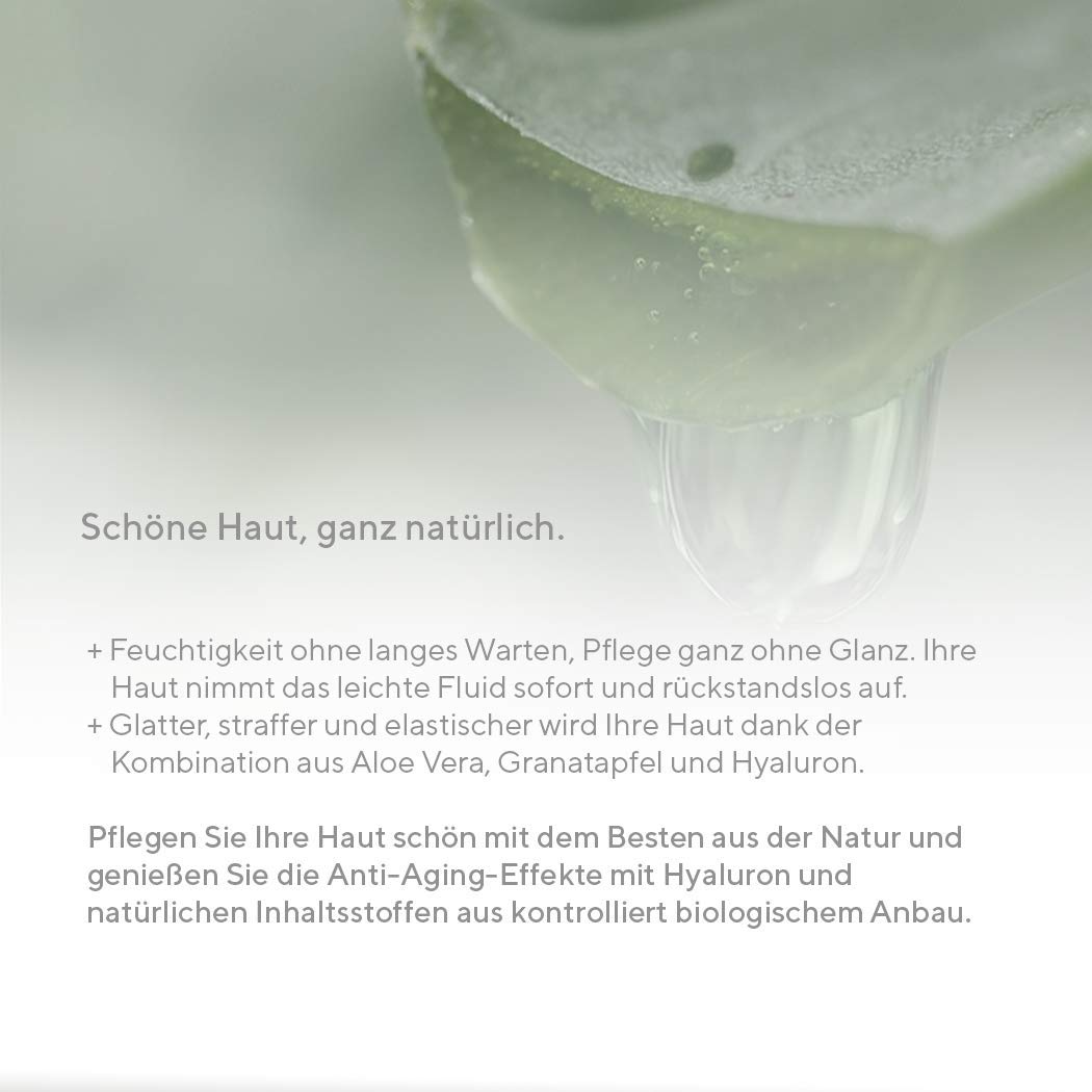 hyapur® - GREEN Fluid 30ml - Die leichte Feuchtigkeitspflege - zur Anti-Aging-Pflege mit Bio- Vegan- Natur- Kosmetik aus Berlin