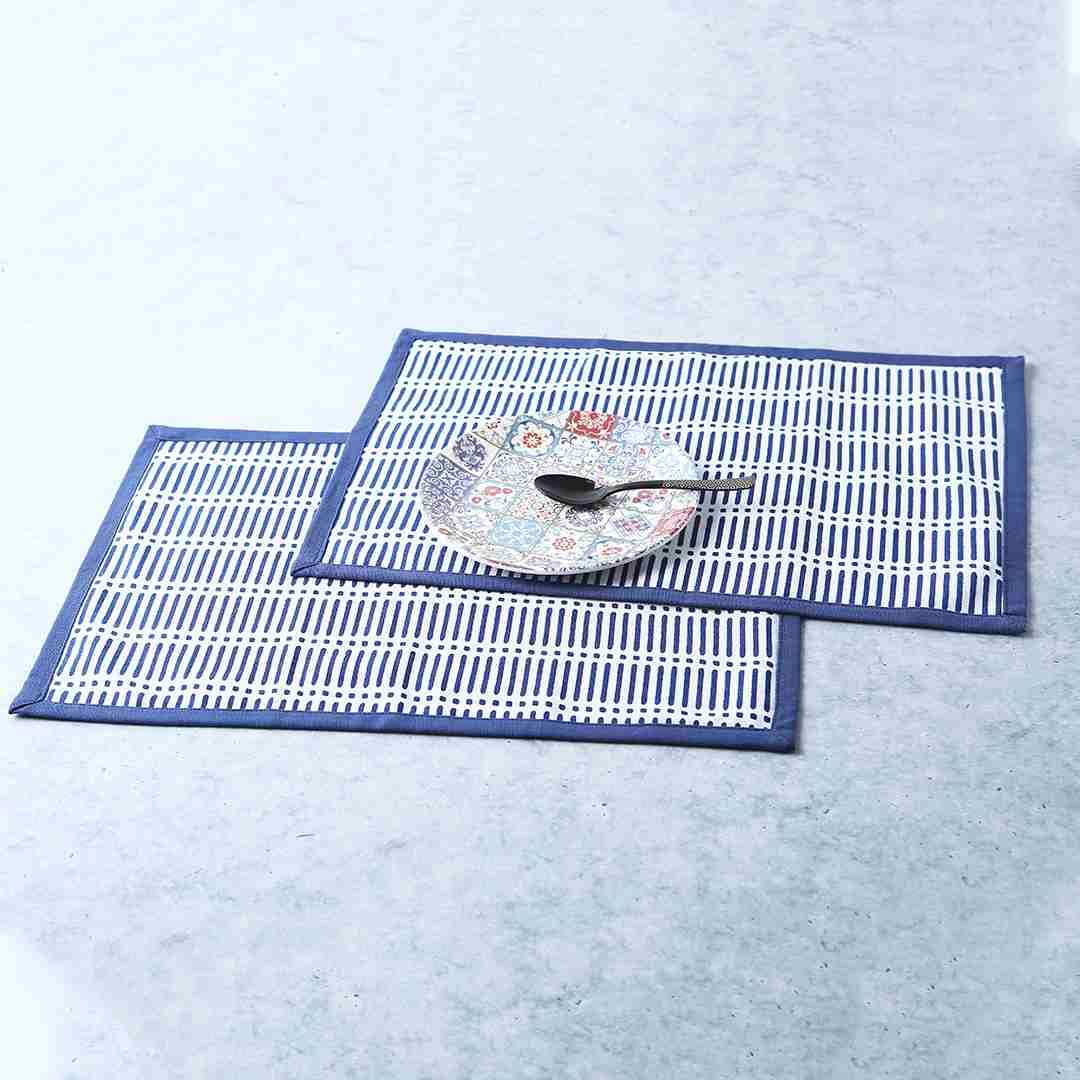 Wonderchef Como Table Mats - Blue, Set of 6 - Image 2 thumbnail