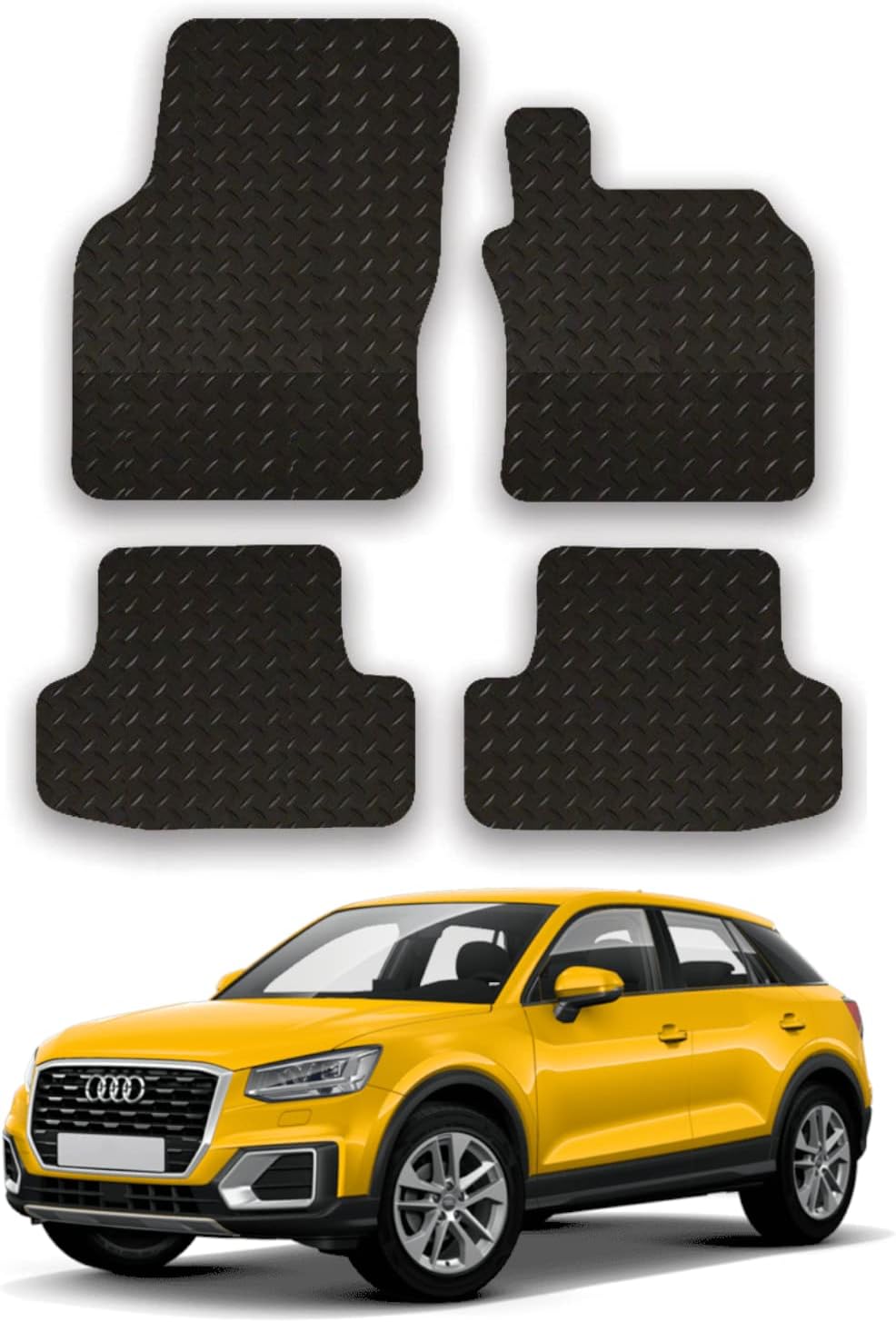 Car Mats for Audi Q2 (2017+) Tailored Fit Rubber Floor Mat Set