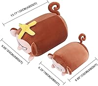 Vista 2 de Achwishap Monkey Stuffed Animals,Monkey Plush Toy Hugging Pillow,Monkeys Plush Pillow,Fluffy Monkeys Throw Plushie Doll,Unique Plushies for Kids