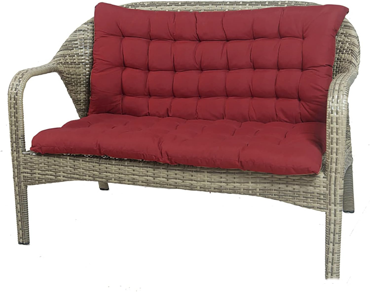 Swing Replacement Cushions for Outdoor Furniture,Outdoor Bench Cushion with Backrest,Waterproof Porch Swing Cushion 2 or 3 Seater,Large Patio Chair Cushion Non-Slip Sofa pad with Ties