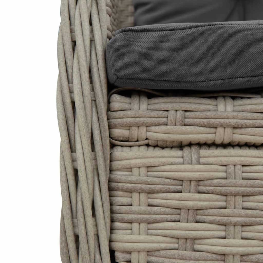 vidaXL Chaises inclinables de Jardin lot de2 Gris Clair résine tressée, Fauteuil de Jardin inclinable, Fauteuil inclinable de Jardin, Chaise inclinable d'extérieur