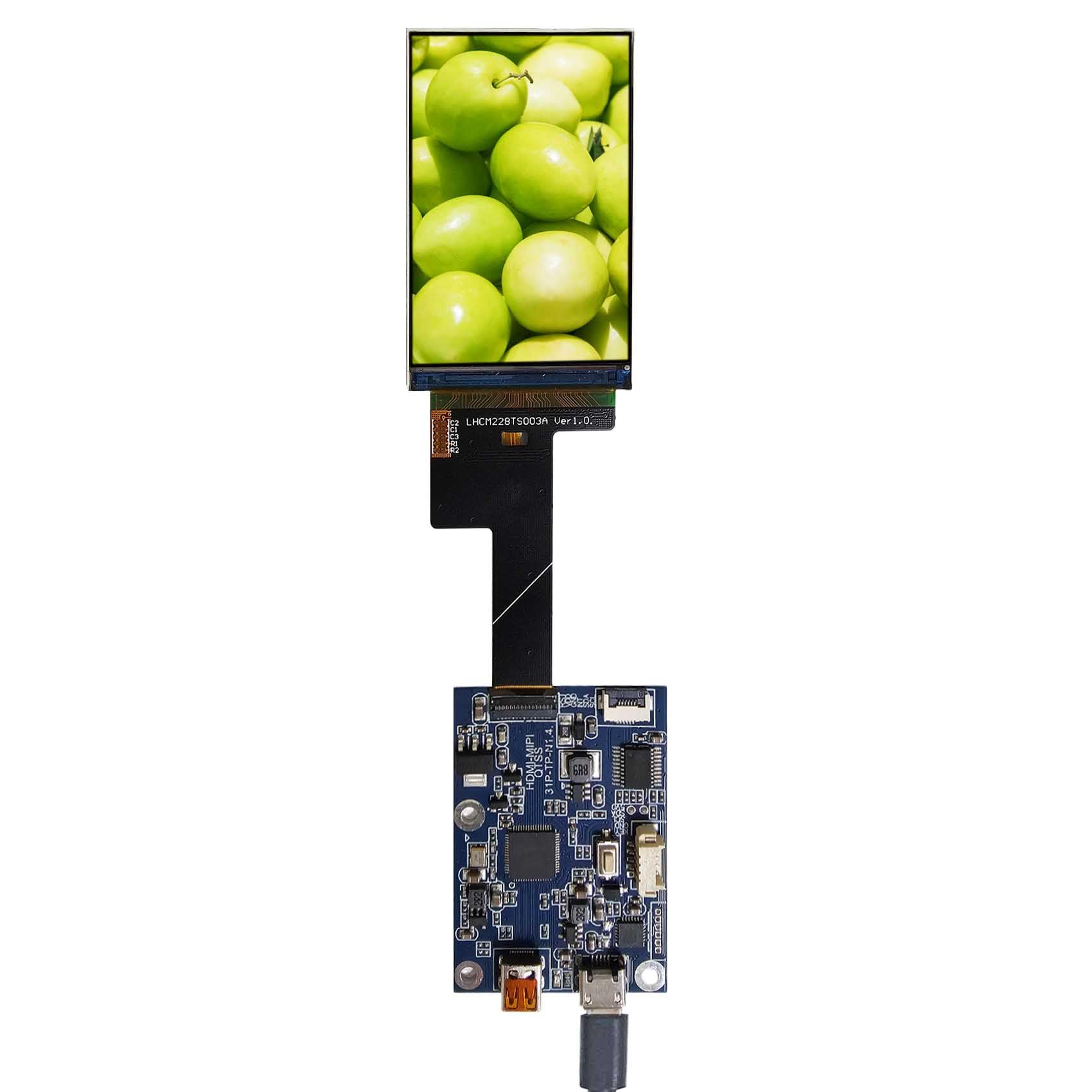 FanyiTek 2.28" 2.28 inch 368x552 600nit Mini IPS MIPI LCD Screen and Micro USB Control Board 31 pins