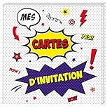 10 Cartes d'invitations, 10 Enveloppes, et 2 planches de stickers