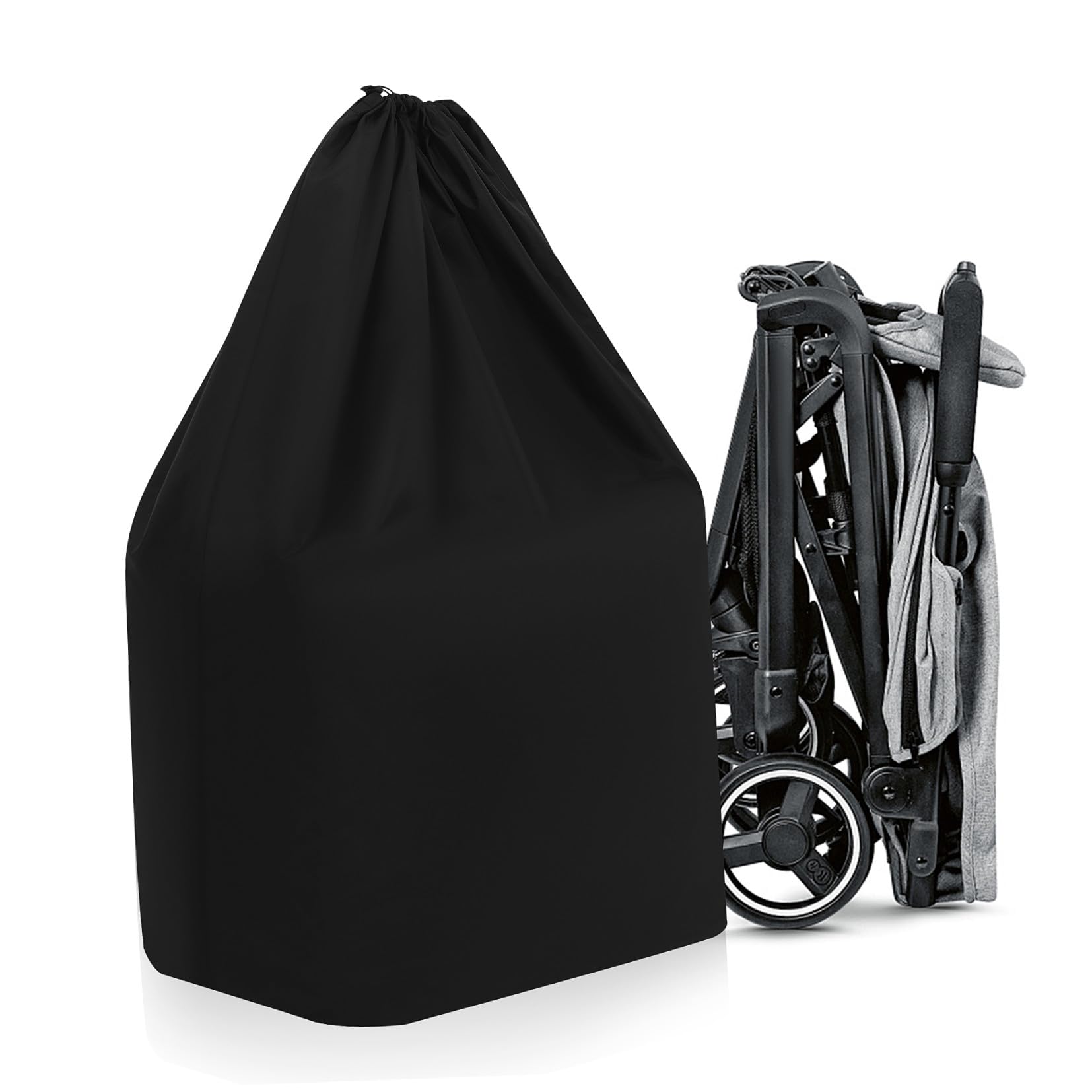 YARNOW Rangement pour Poussette de Voyage pour Siège Auto Avion Pochette avec Fermeture à Cordon Deux Bretelles pour Transport Facile
