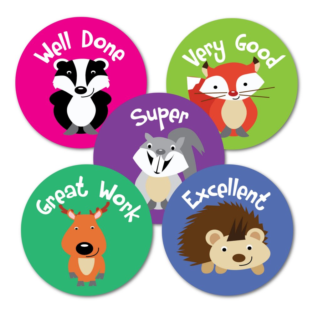 SuperStickers Animals Variety Sticker (Pack of 125 x 28mm Stickers),DMS13614