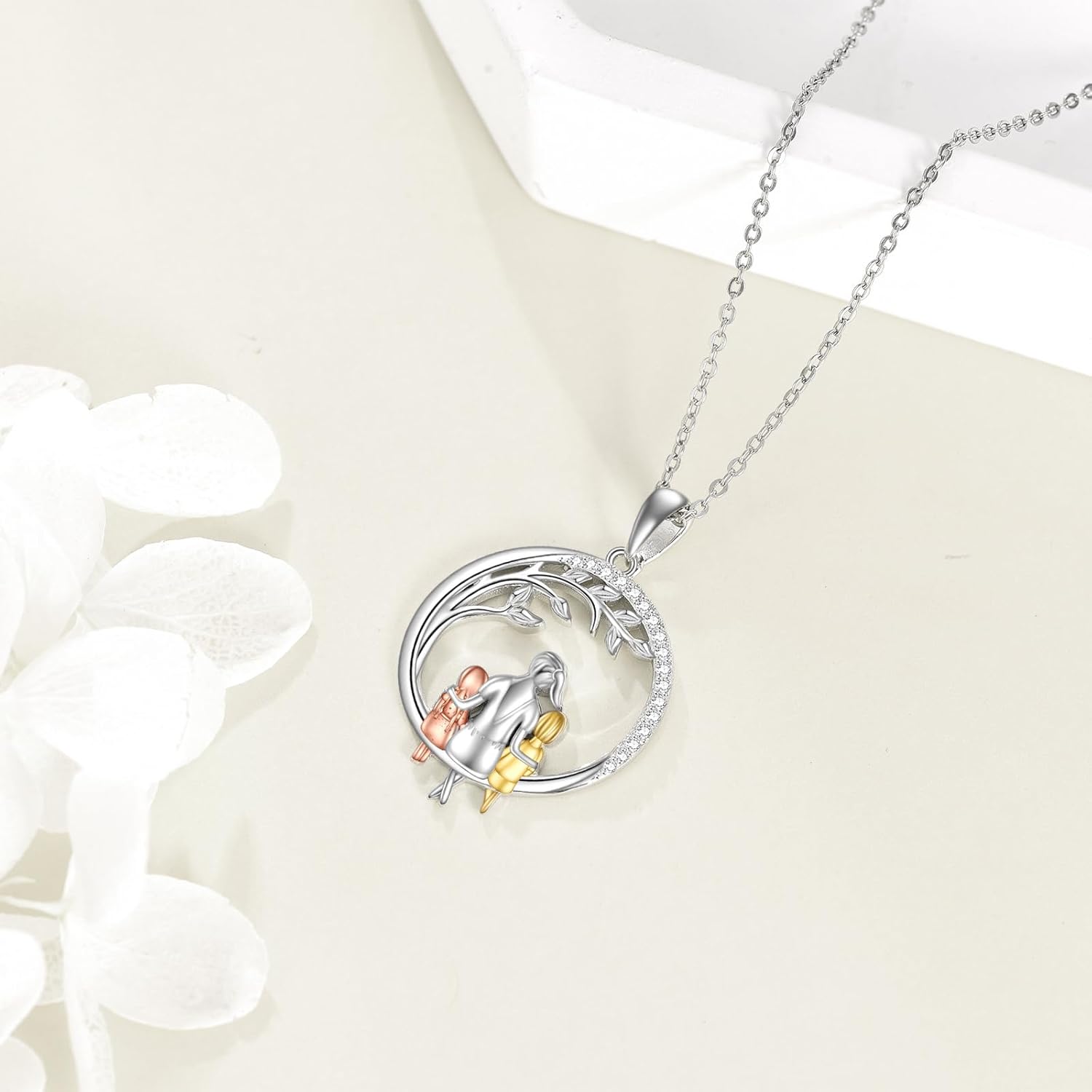VONALA Sister Necklace 925 Sterling Silver Heart Pendant Friendship Infinity Jewelry Birthday Gifts for Women Friends Daughter