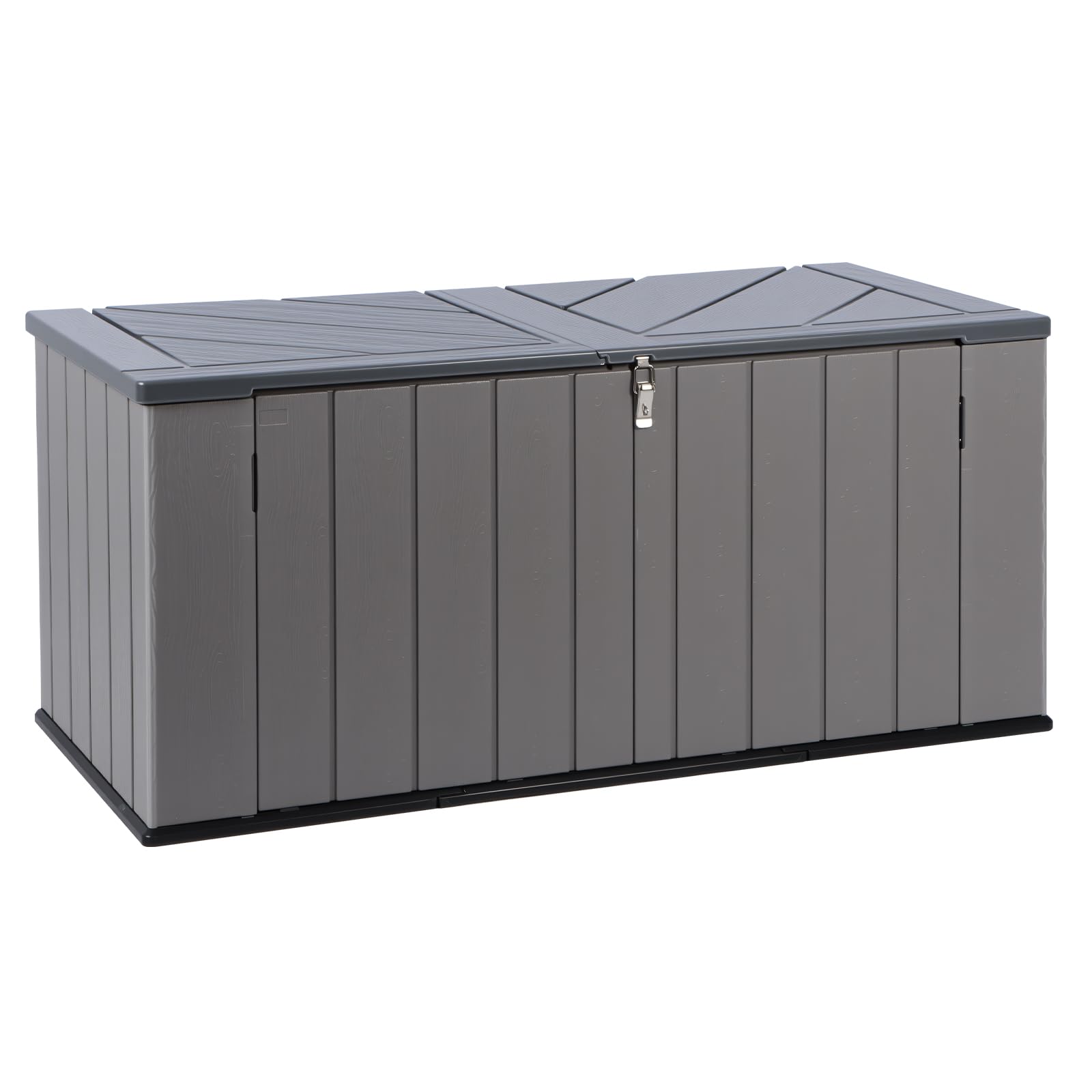 Panana Plastic Shed Garden Storage With Floor Lockable Outdoor Storage House Tool Shed Box, Compact Utility Tool Cabinet L142xW67xH63cm (GSGD23)