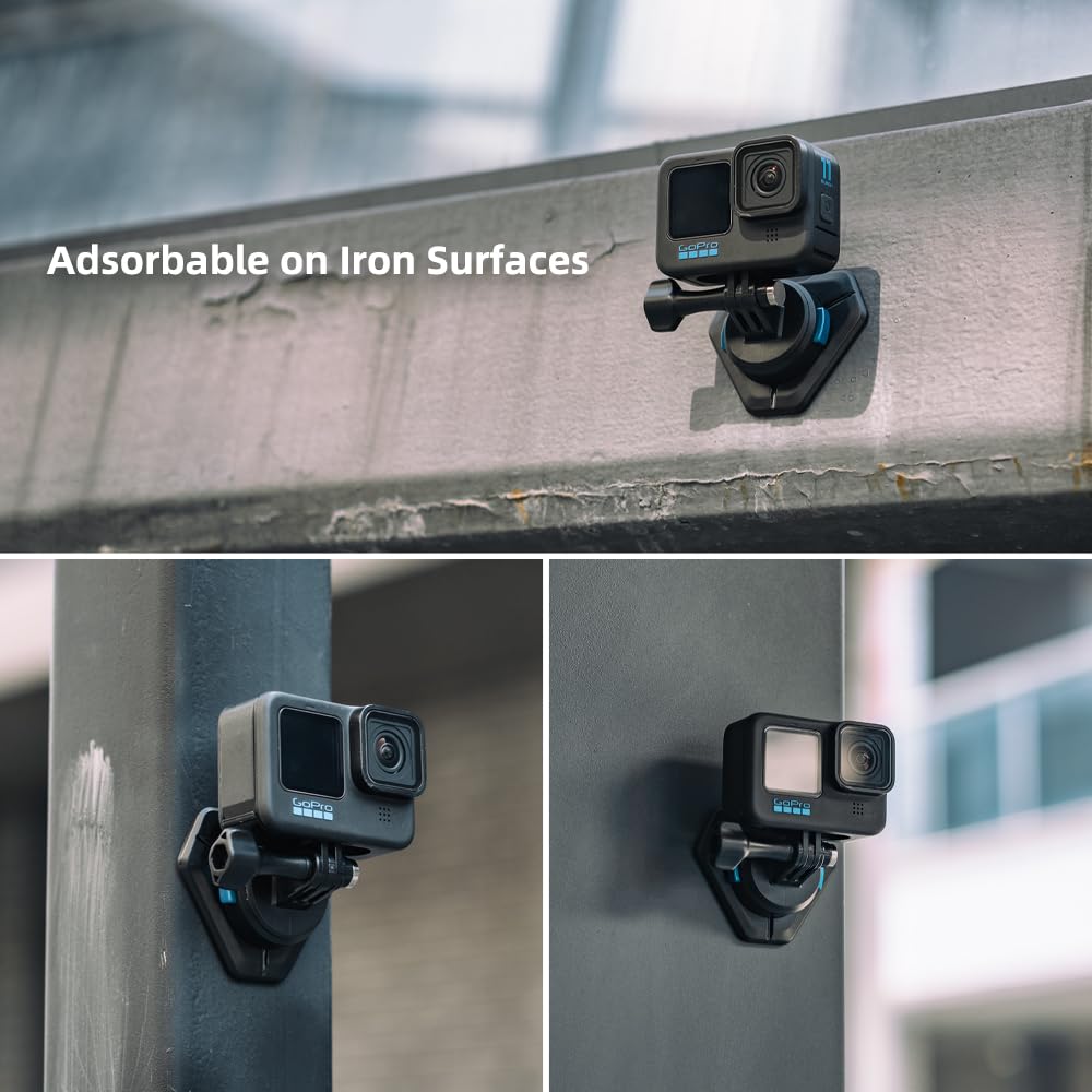 Arnés magnético Ajustable de liberación rápida Compatible con GoPro Hero 13/12/11/10/9/8/7/6/5 Negro, dji Osmo Action 5 Pro/4/3/2, Insta 360 One R y más