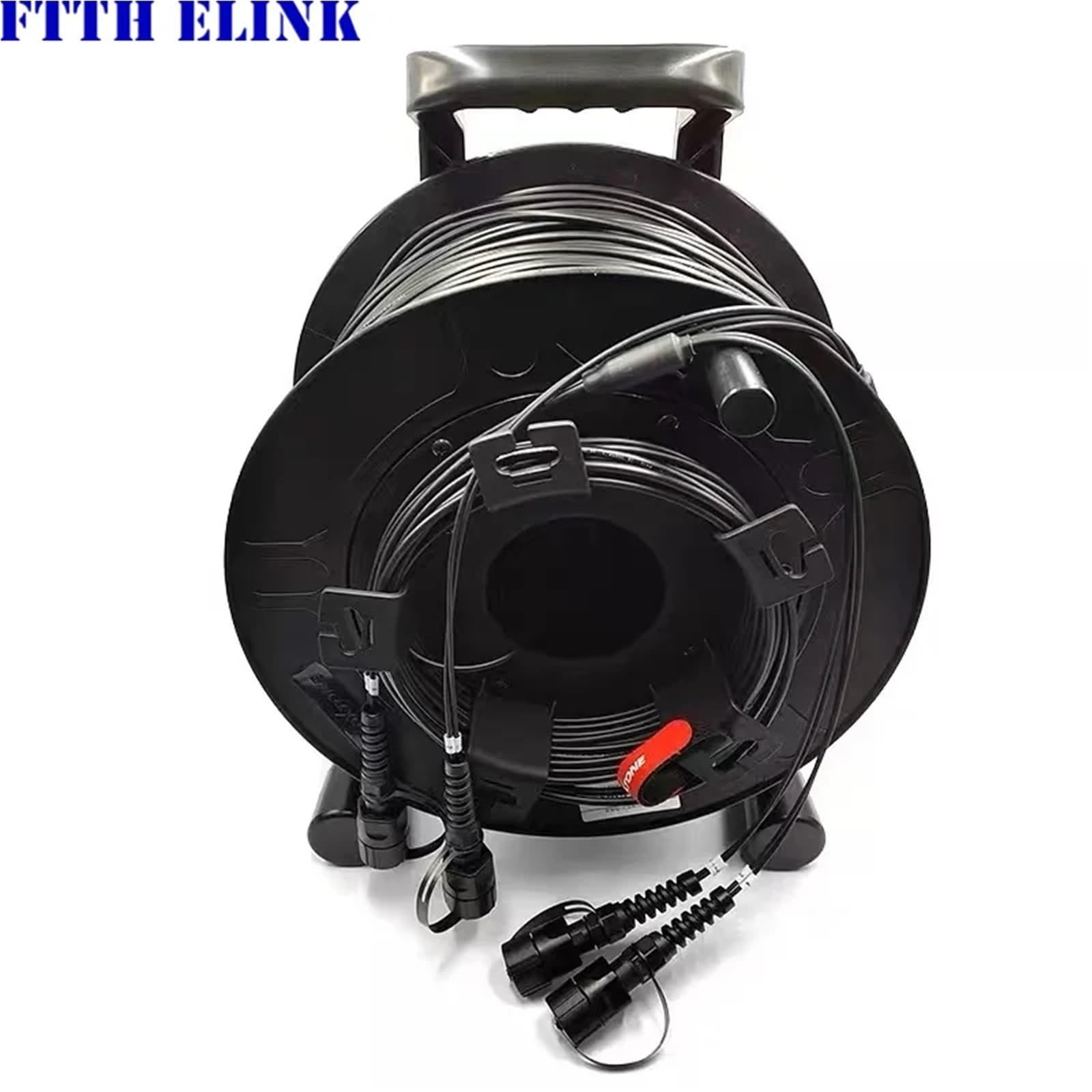 Patchcord in Fibra Ottica corazzata TPU LC-LC 8C da 500 m con Bobina a Tamburo PCD380 8 Core SM LSZH 5 mm monomodale Impermeabile for Esterni(500m LSZH FC-FC)