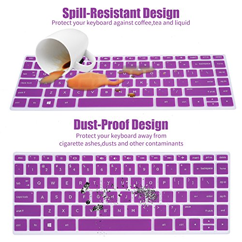 Keyboard Cover For Hp 14" Laptop 14-Dq/Dh/Dk/Ds 14-Fq 14-Ce/Cd/Cf 14M-Ba 14-Dq0002 14-Dq0060Nr 14-Dq0070N Dq0031Dx/Dq0032Dx/Dq0034Dx/Dq0035Dx 14-Dk1003Dx 14-Fq1025Nr Fq0020Nr Fq0030Nr Fq0090Tg,Purple #TOP5