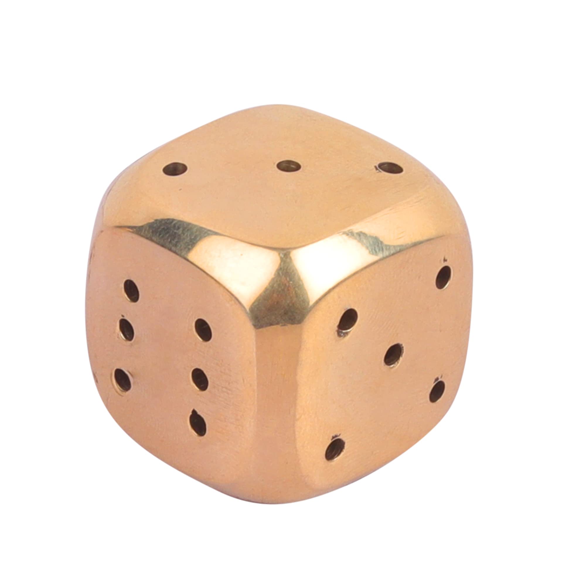 Karigar Creations Elegant Brass Ludo Dice Pasa with Round Edges in Antique Gold Finish for House & Office Decoration & Gift Purpose Incense Stick Holder 1.5x1.5x1.5 Inch (B0B4DM4MND) Amazon Price History, Amazon Price Tracker