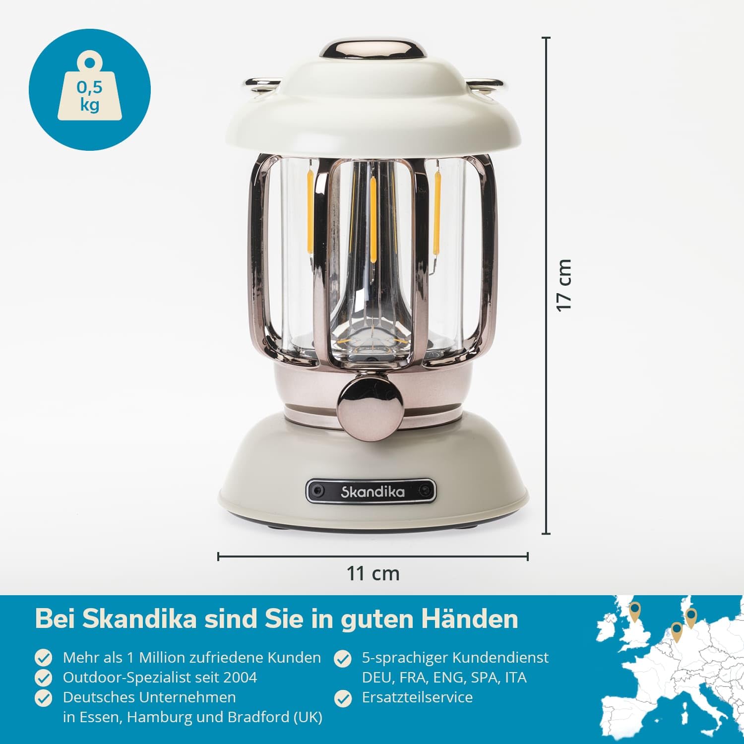 Lampada da Campeggio LED Dimmerabile, Portatile a Batteria, Lanterna