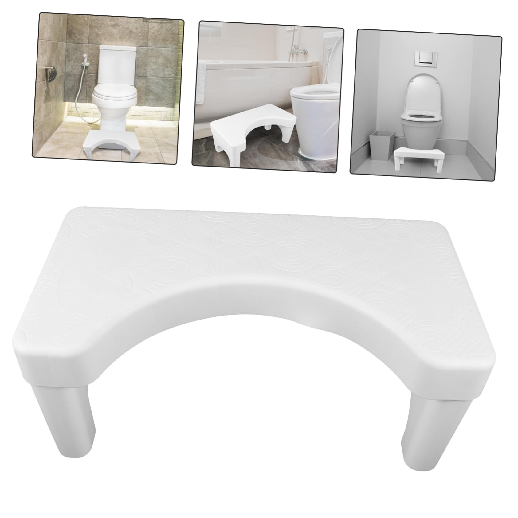 FOMIYES Bathroom Footstool Anti-Slip Design Stool for Pooping Shower Chair Suitable for Adults