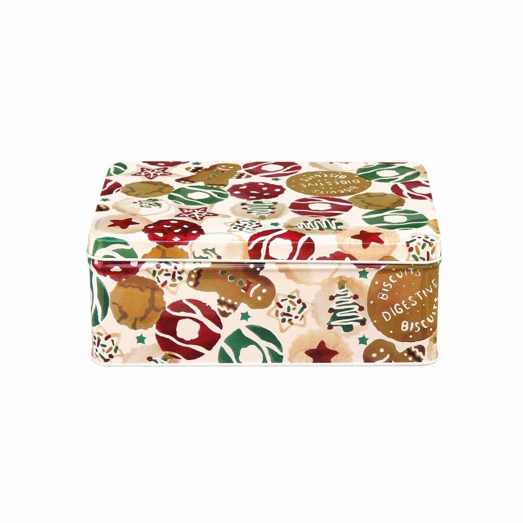 Emma Bridgewater - Christmas Biscuits - Deep Rectangular Tin 195 x 154 x 75mm