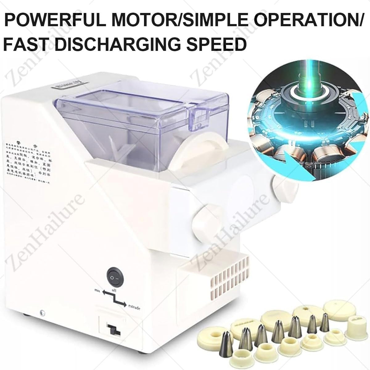 Electric Cookie Press,Automatic Cookie Maker Machine Biscuit Maker with 8 Replaceable Nozzles and 6 Cookie,Electric Cookie Press Biscuit Maker,for Easy Baking