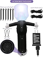 Vista 4 de TOROKOM Decoración inflable de Halloween de 8 pies con luz LED integrada para decoración de patio con luz LED integrada para el hogar, fiesta