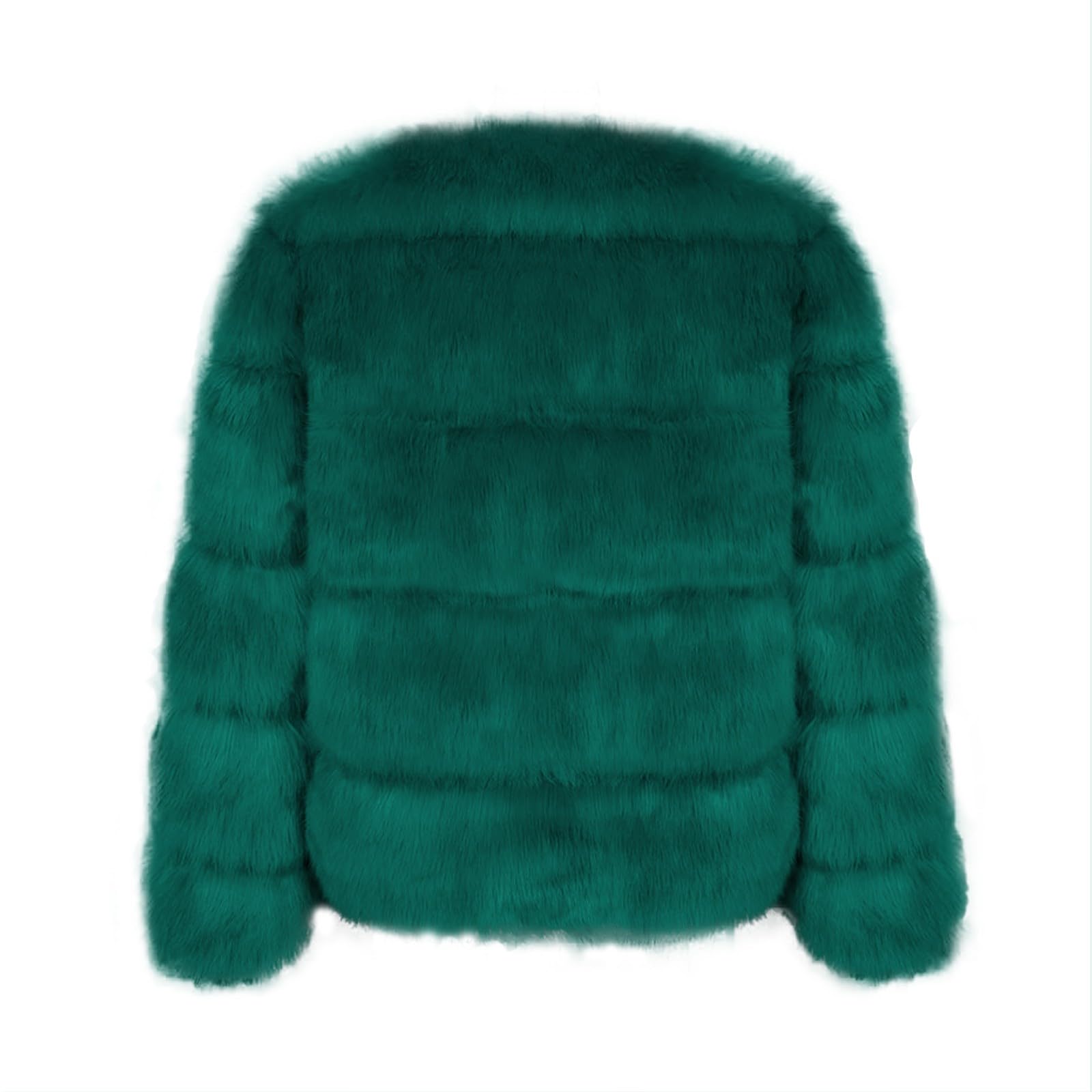 Felljacke Damen Kunstpelz Mantel - Kurzer Faux Pelz Winterjacke Damen Kunstfell Pelzjacke - Einfarbig Pelzmantel Kunstfell Outwear Fellmantel Dicker Kunstpelz Jacke Wintermantel S-5Xl
