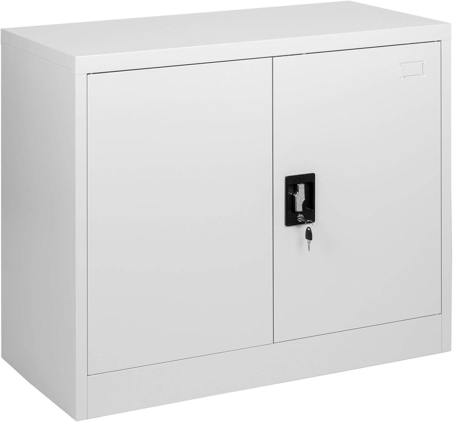 Grey Steel 2 Door Storage cupboard with Lock