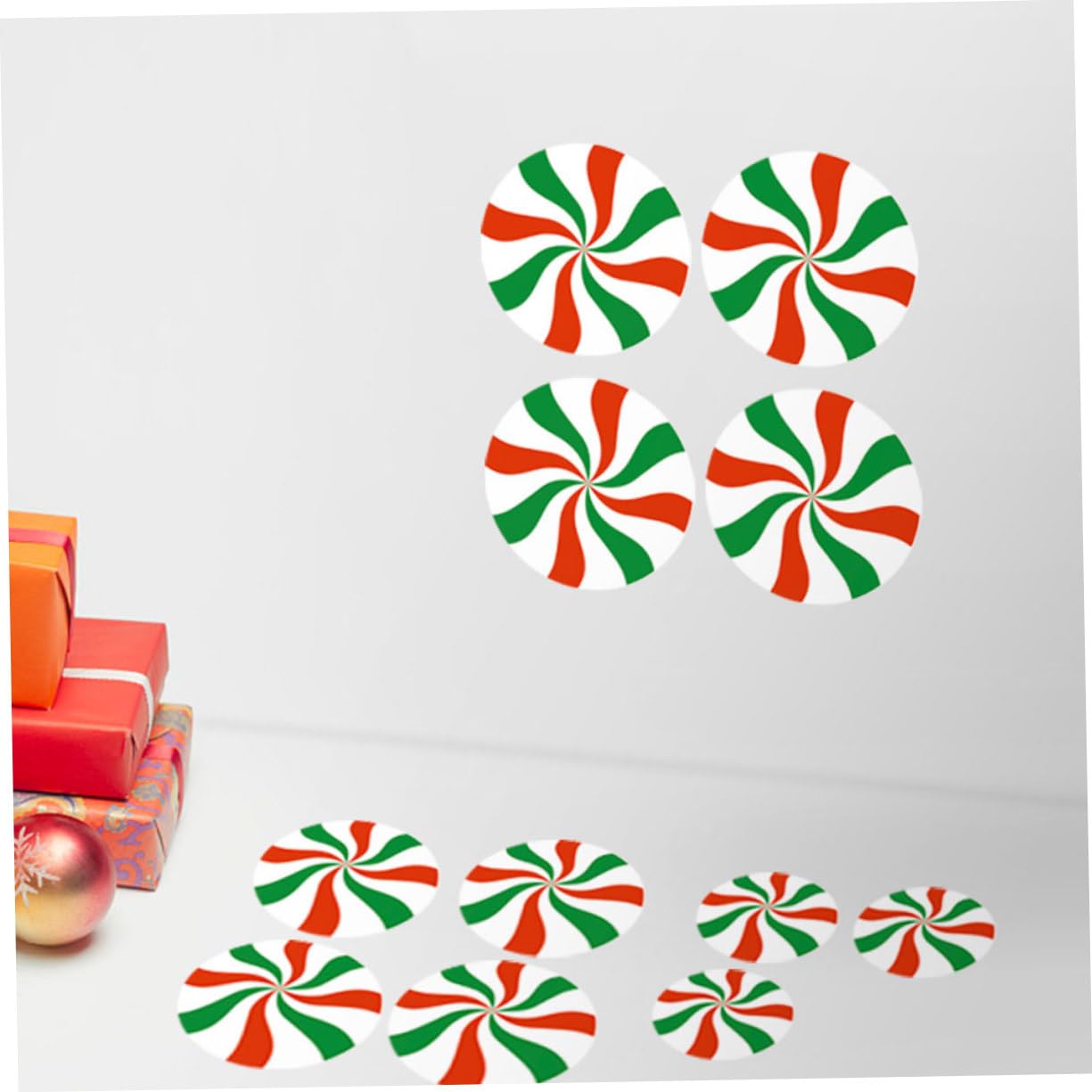 Zerodeko 5 Juegos Pegatinas De Dulces De Navidad Xmas Decorations Pegatinas Navideñas Asperja Botín Gel Pegatina De Pared Etiqueta De La Pared Decorativa De Polivinilo 12 Piezas X 5