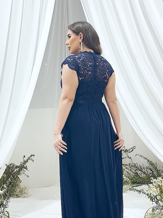 Amazon.com: Miusol Women's Formal Floral Lace Plus Size Bridesmaid Party  Maxi Dress : Clothing, Shoes & Jewelry