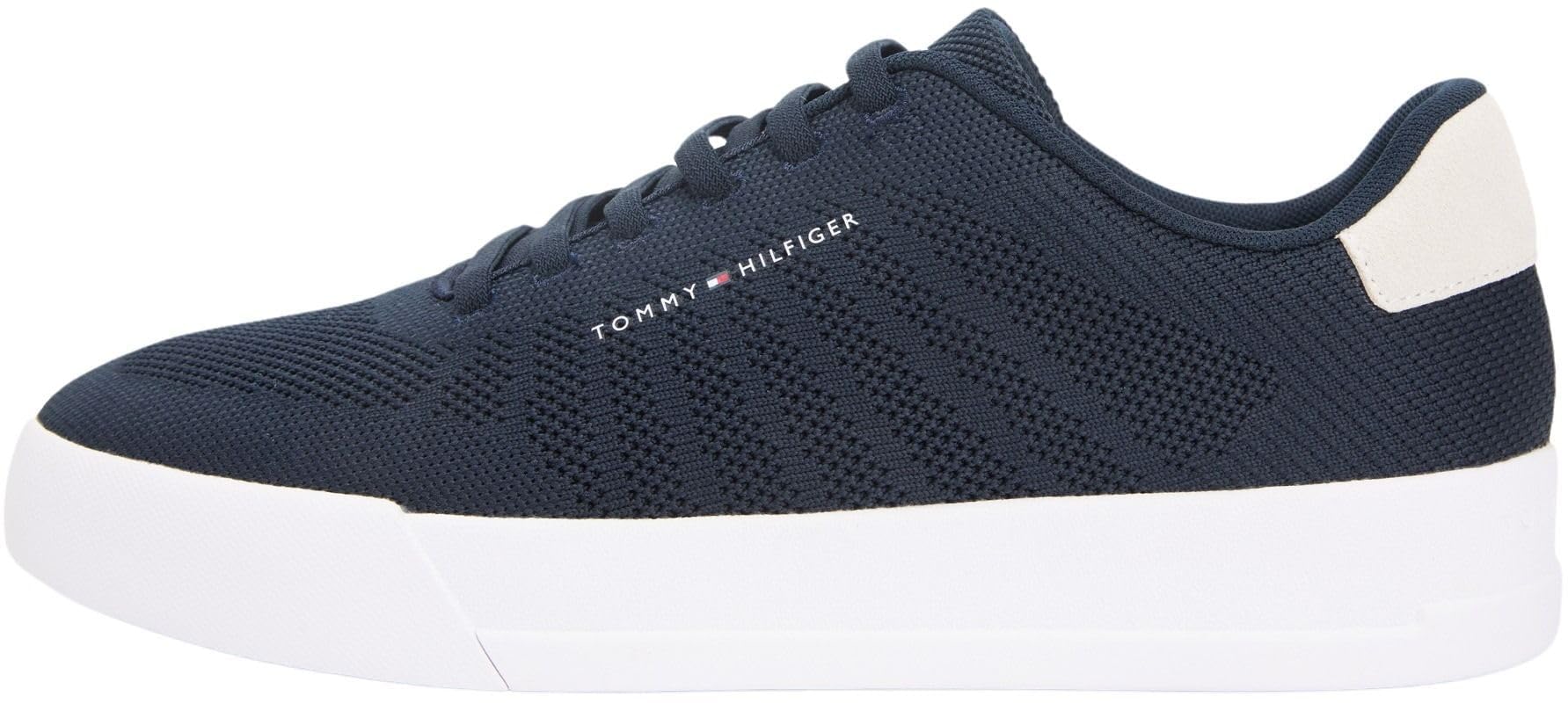 Tommy Hilfiger Men's Th Court Knit FM0FM05823 Low Top, Blue (Desert Sky), 11