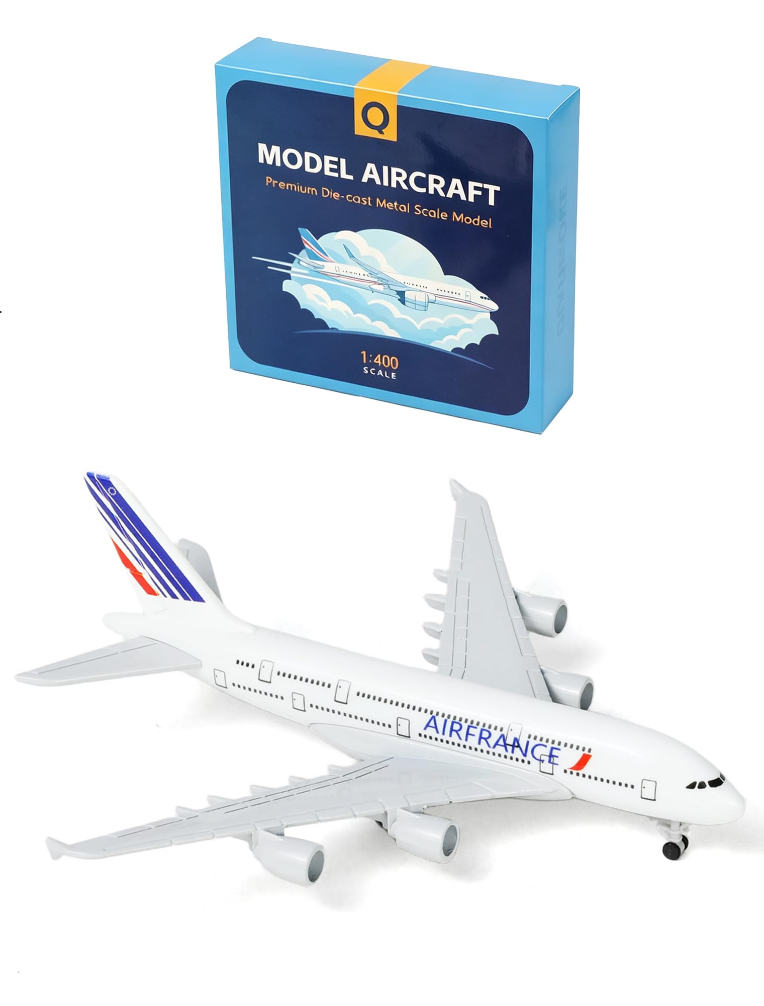 Amazon | QIYUMOKE 1/400 フランス A380 ダイキャストメタル飛行機
