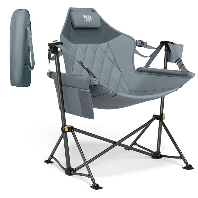 Timber Ridge Hammock Camping Chair with Adjustable Backrest Heavy Duty Folding Hammock Chair Supports 300lbs Portable Hammock Chair