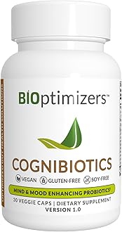 Cognibiotics Probiotic Brain Supplement - Helps Support Mood, Better Focus, Memory, Mental Clarity - 30 Capsules