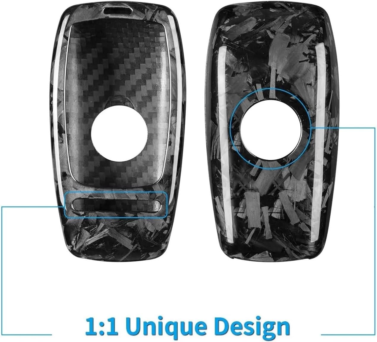 Compatible with Mercedes Benz AMG Key Fob Cover, Carbon Fiber Key Shell Case Protector Benz AMG Key Case CLS S-Class E-Class E63S GLE35