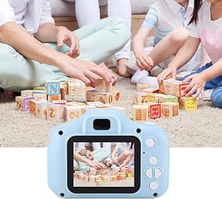 Câmera de vídeo infantil, X2 Mini portátil IPS tela colorida de 2,0 polegadas Câmera digital infantil HD 1080P(blue, 12)