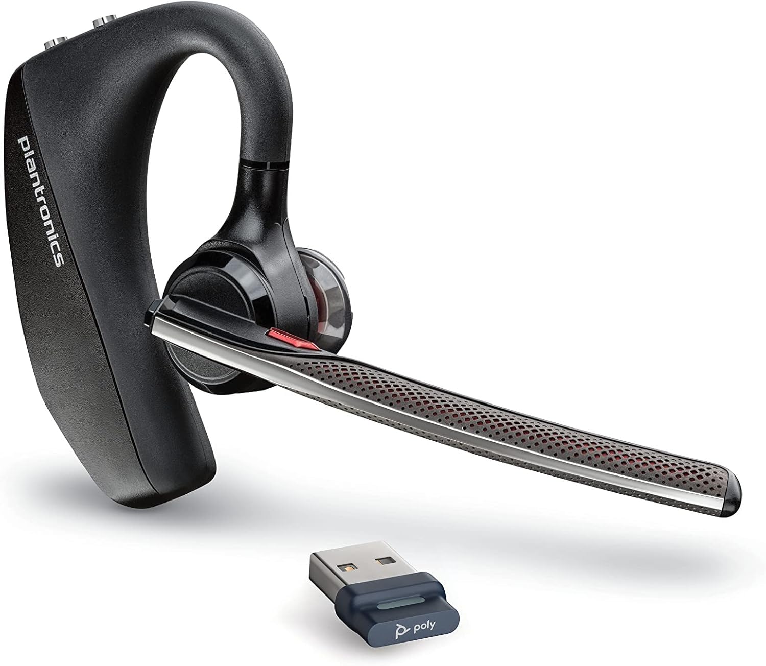 Poly Voyager 5200 UC Wireless Headset & chargeur (Plantronics) - Casque Bluetooth mono-oreille (mono) avec microphone à réduction de bruit - Connexion au téléphone portable/Mac/PC via Bluetooth