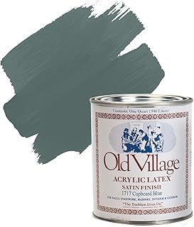 Old Village 1717qt Acrylic Latex Paint 1 Qt - Cupboard Blue