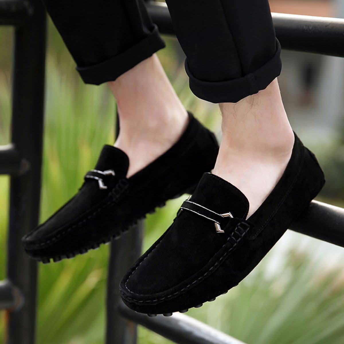 Herren Klassisch Mokassin Fahrende Schuhe Flache Hausschuhe Penny Loafers Weich Komfort Boot Schuhe