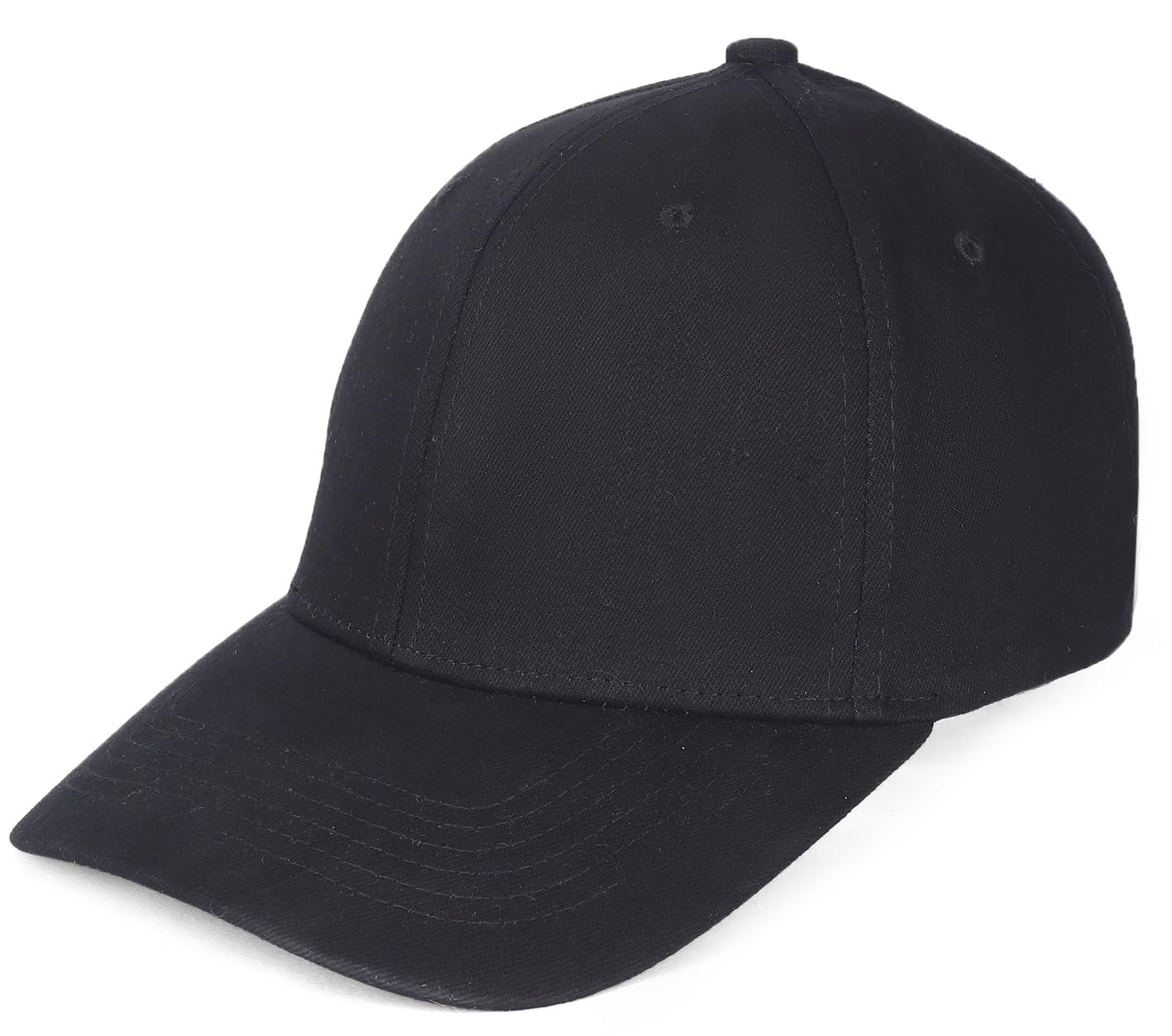 zacharias Men's Sports Stretch Fit Closed Back Cap (Black_Free Size) (Pack of 1) ST-19-picture-45