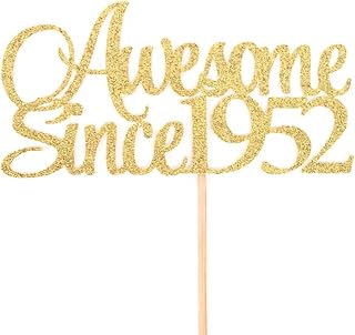 Atelier Elegance Awesome Since 1952 Cake Topper, Birthday Cake Topper, Anniversary Topper