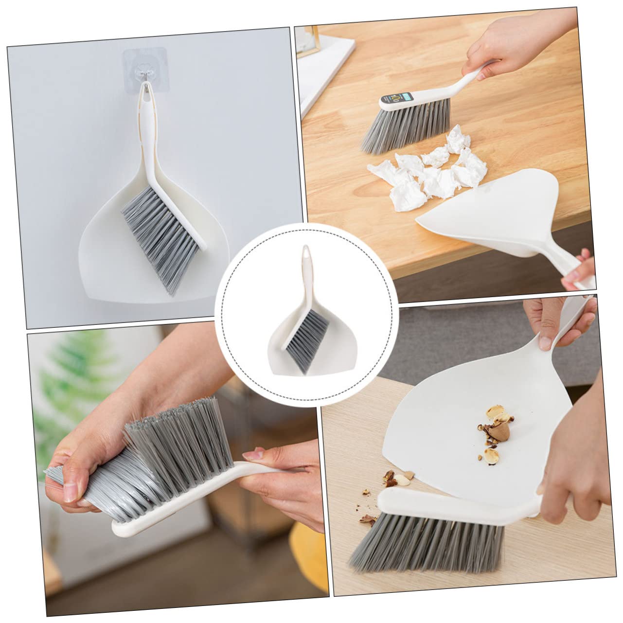 HAPINARY 1 Set Desktop Cleaning Broom Mini Blush Pan Computer Cleaner Pet Cleaning Tool Mini Cleaning Broom Tabletop Accessories Mini Lip Gloss Household Brooms Cleaning Kit Small Table Pp