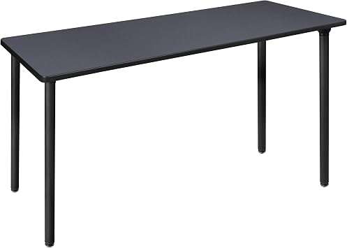 Regency Kee 60 x 24 in. Folding Training Seminar Table- Grey Top, Black Legs