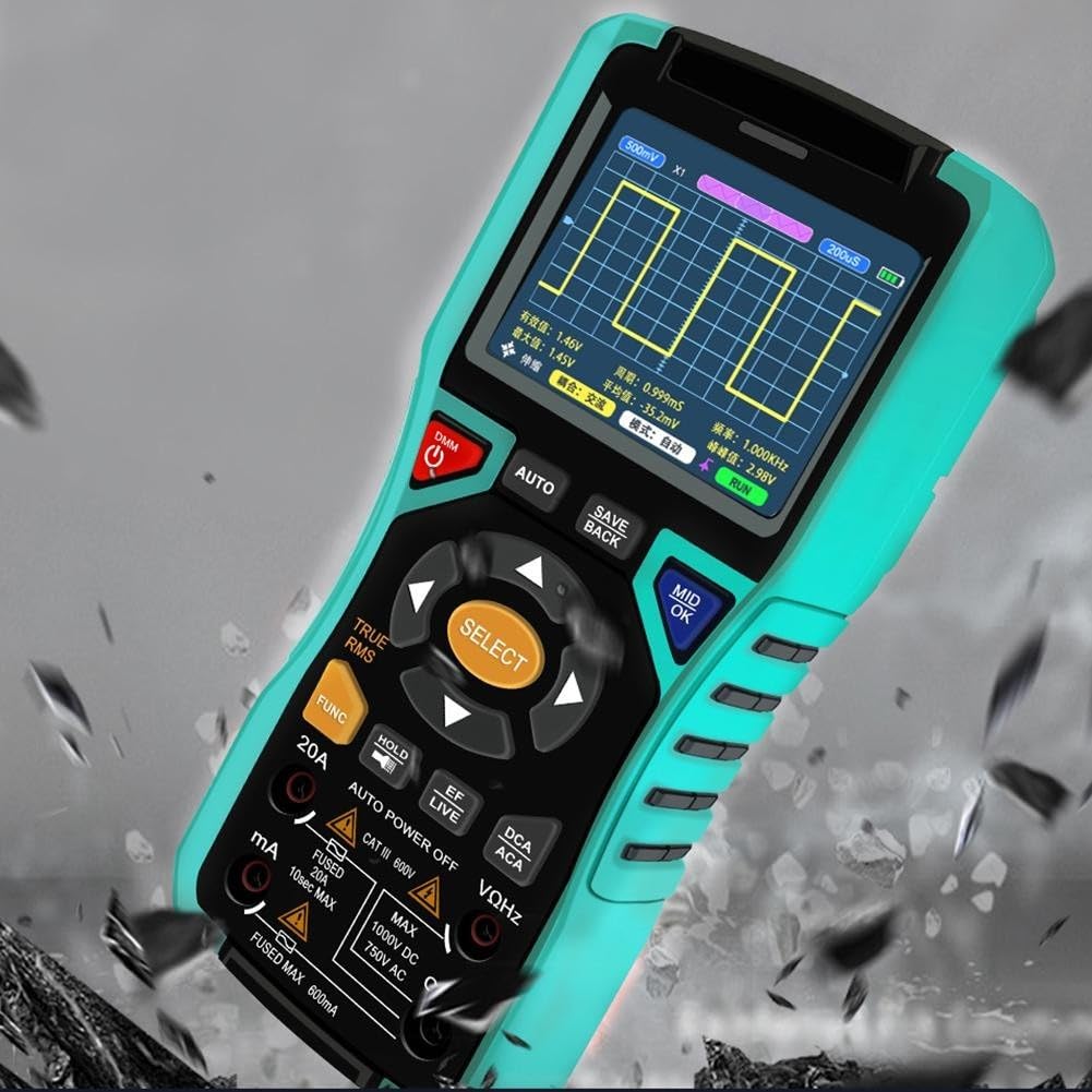 Osciloscopio de mano, 3,2 pulgadas, 50 MSa/s, 10 MHz (2 MHz)
