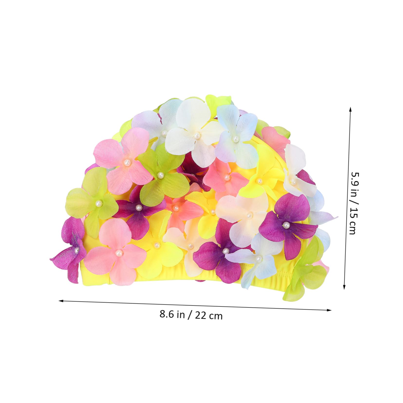 INOOMP cuffia da nuoto a fiori cuffia da bagno divertente ia da doccia per uomo shower cap ia per piscina ie di protezione ie da nuoto per il tessuto di nylon