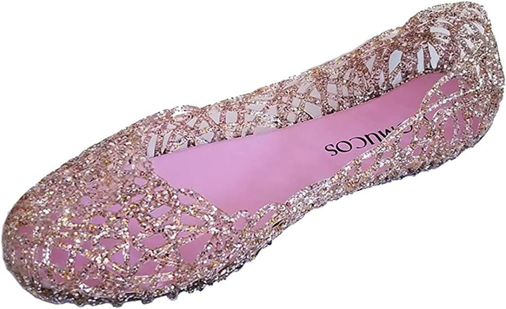 Domucos Womens Sandals Flat Jelly Shoes Slip On Hollow Out Loafers…