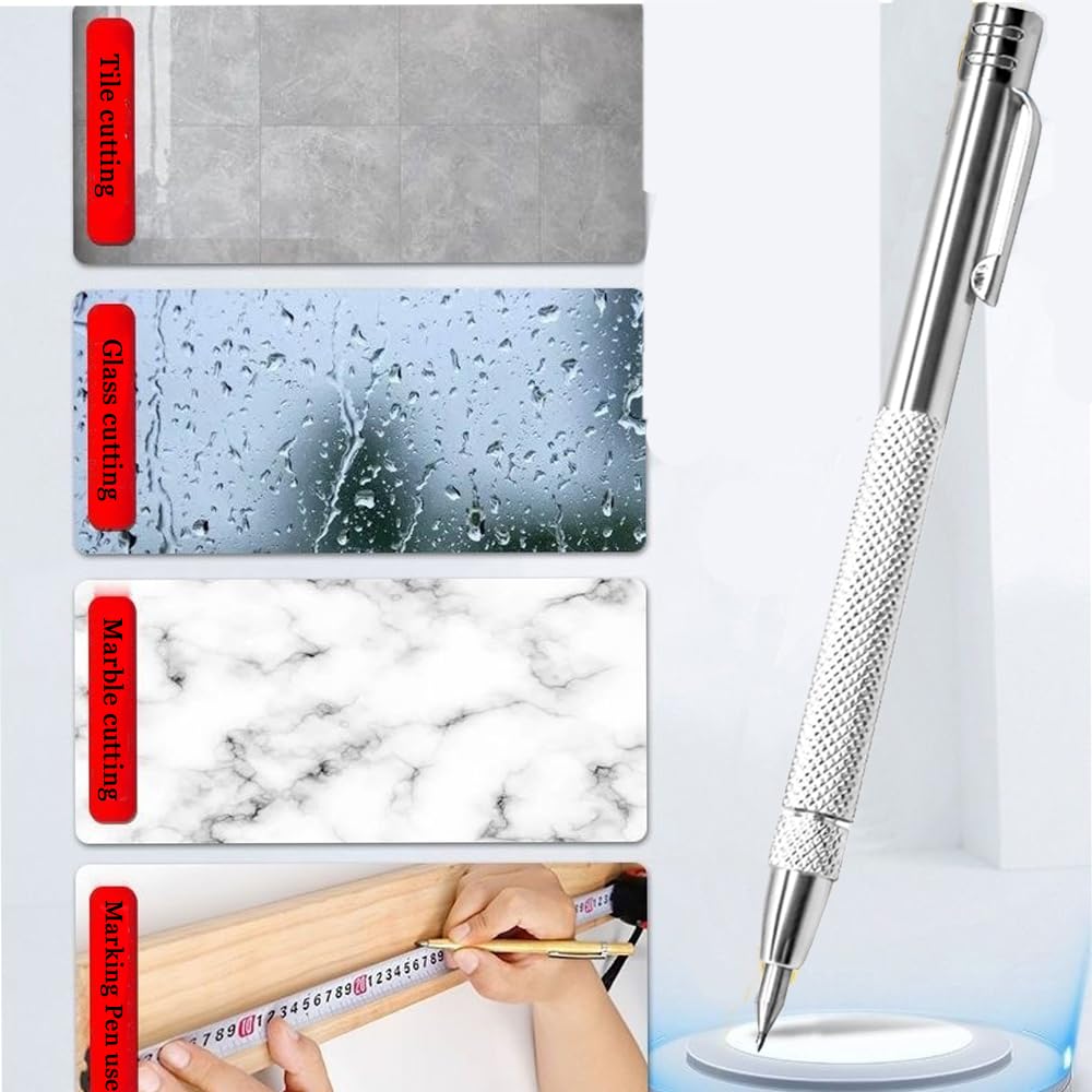 Tungsten Carbide Scriber Tool with Magnet with Extra 30 Replacement Marking Tip Engraving Pen for Metal, Wood Glass, Plastic and Ceramics — Amazon image 5