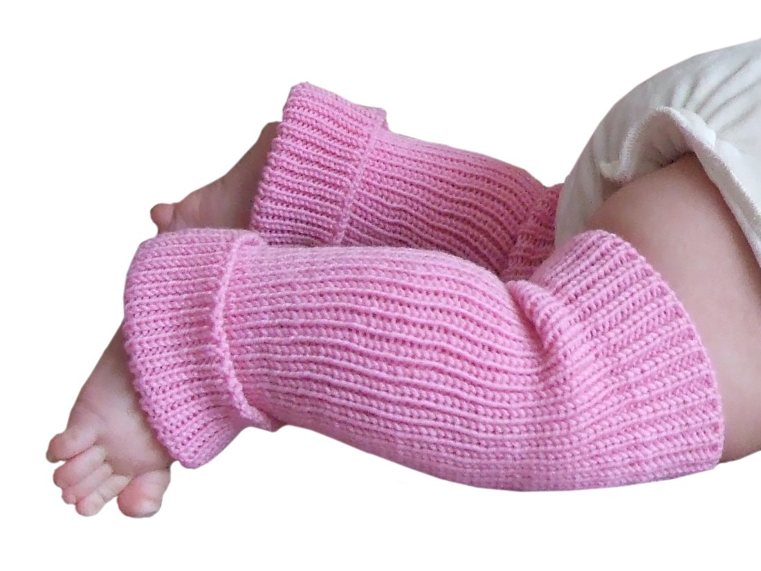 100% Merino Wool LEG Warmers Baby Newborn Unisex Knit Knitted Sling socks (S, Purple)