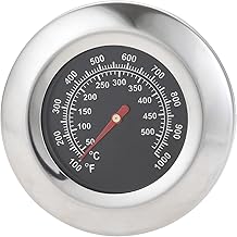Hicello Thermometer Grill BBQ Deckelthermometer Barbecue Pit Smoker Grill Thermometer 100°F - 1000°F (50°C - 500°C) Gewinde M10