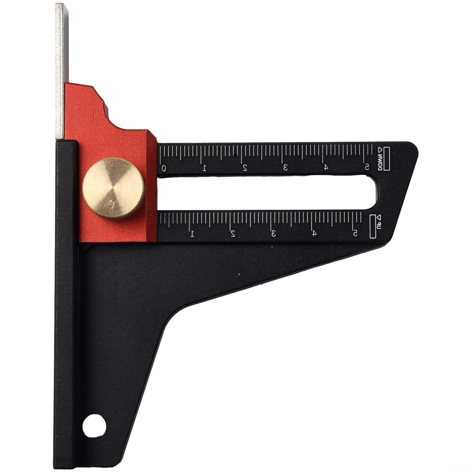 Zilimontt Jauge de hauteur et de profondeur pour table de scie, règle de coupe de machine, jauge de hauteur métrique pour mesure de hauteur/profondeur, plage de mesure 0 à 55 mm