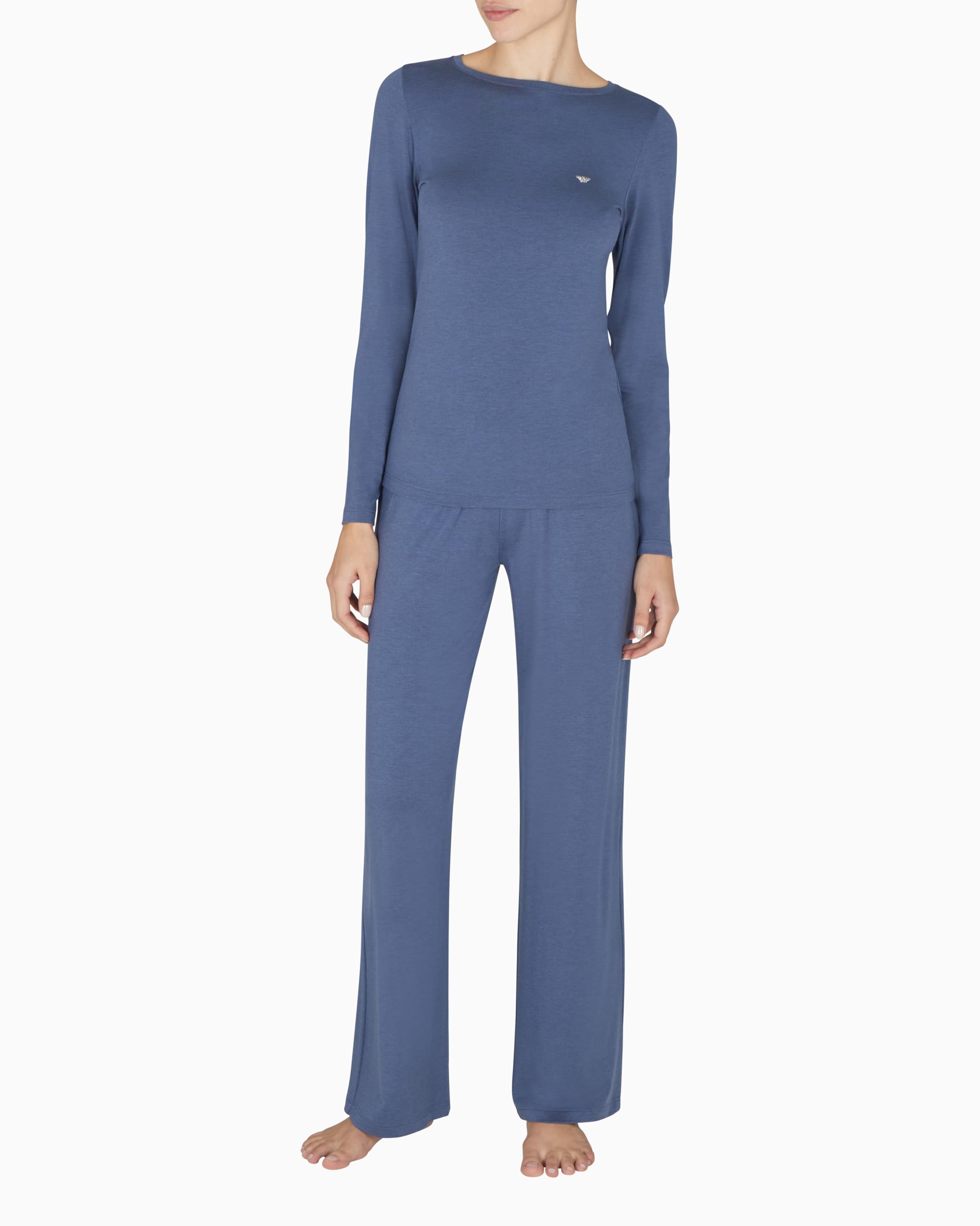 Emporio Armani Tech Wool Long Pajamas Set di Pigiama Donna (Pacco da 1)