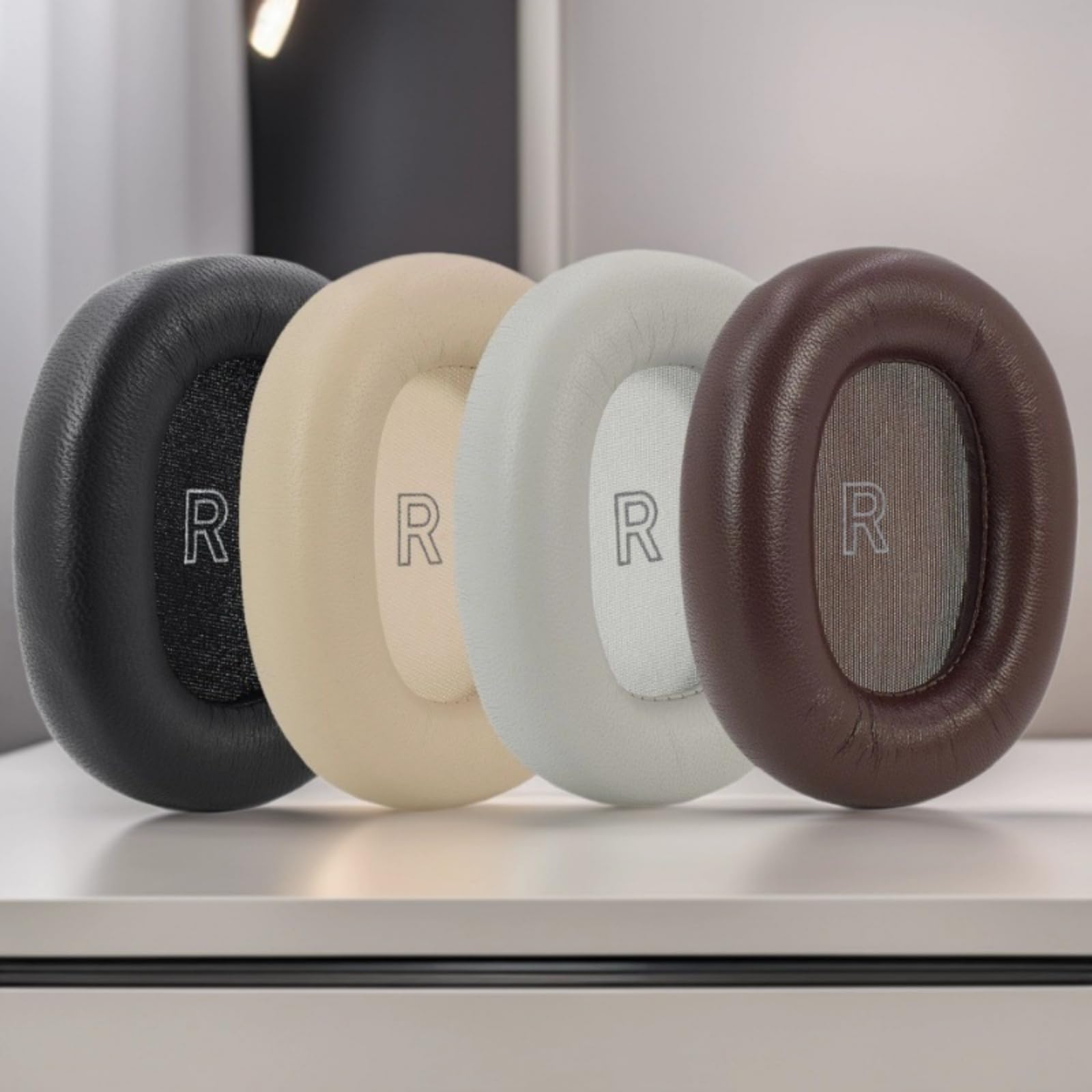 1 par de almohadillas de piel de oveja para orejas de espuma viscoelástica para auriculares H95, cojines de piel de oveja