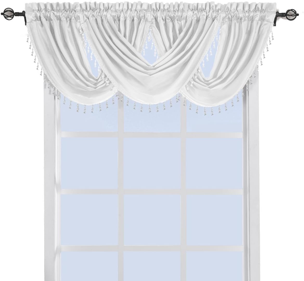 sheetsnthings Three Rust Soho Waterfall Window Treatment Valances Measure 57 x 37 Each, 100% Polyester