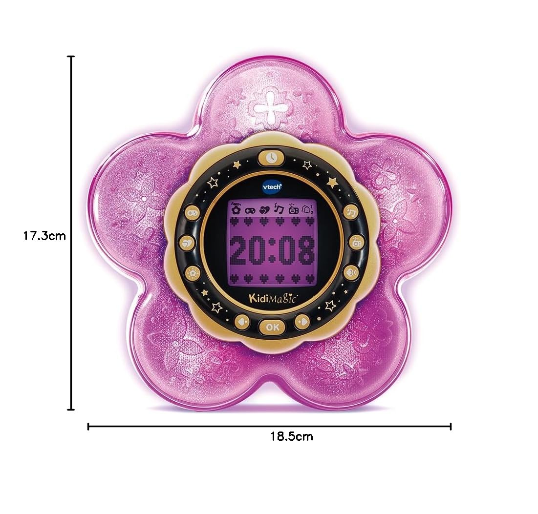 VTech KidiMagic Galaxy Light Violet Radio Réveil Enfant 9 en 1 Effets Lumineux Projection Aurores Boréales Plafond Enceinte Jeux Cadeau 6-12 Ans Français